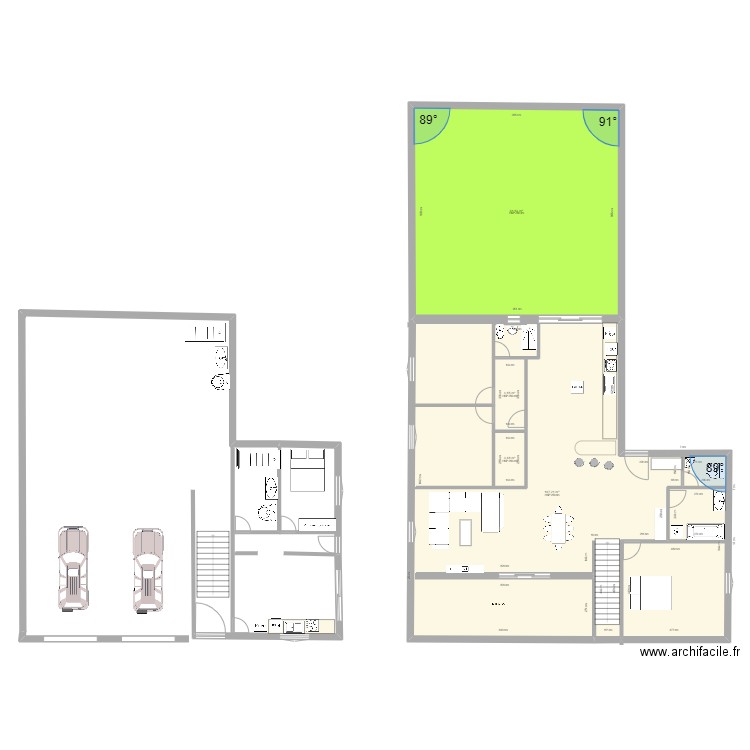 EL HAMMAM. Plan de 4 pièces et 278 m2