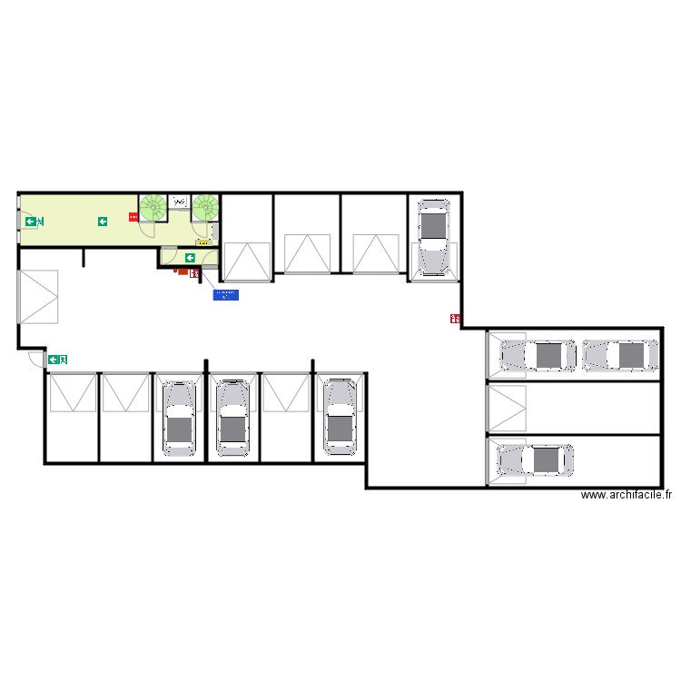 Cap timone garage RDC vers Hall. Plan de 0 pièce et 0 m2