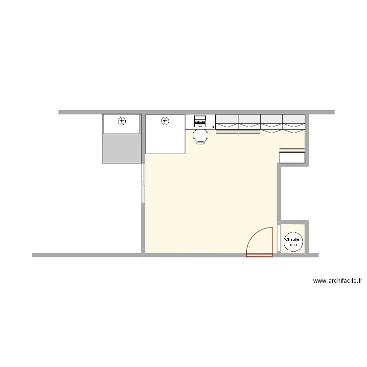 ATELIER N 2 NOYELLES. Plan de 1 pièce et 19 m2