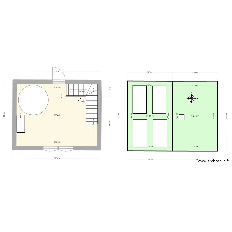 garage 1er étage a. Plan de 0 pièce et 0 m2