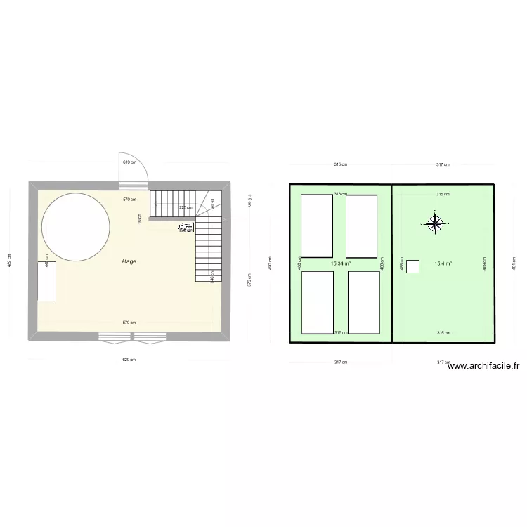 garage 1er &eacute;tage a. Plan de 