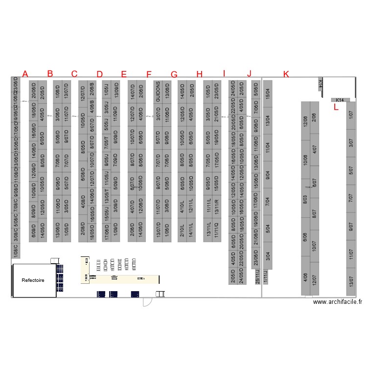 Entrepôt vue de haut 2. Plan de 2 pièces et 623 m2