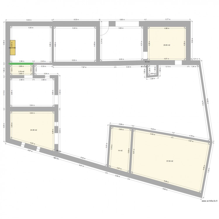 maison 1 RDC. Plan de 0 pièce et 0 m2