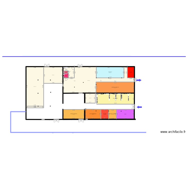 EMMAUS plan du 16/.3/2023. Plan de 17 pièces et 647 m2