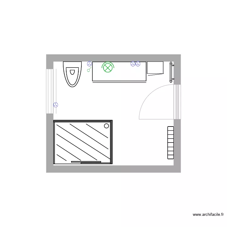 salle de bain. Plan de salle de bain. Plan de