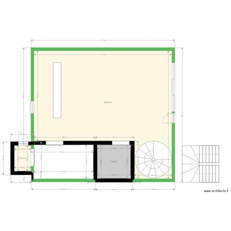 RESTAURANT ESCALIER COLIMACON. Plan de 0 pièce et 0 m2