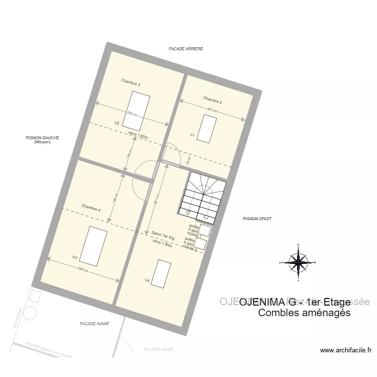 OJENIMA G. - 1er &eacute;tage. Plan de 