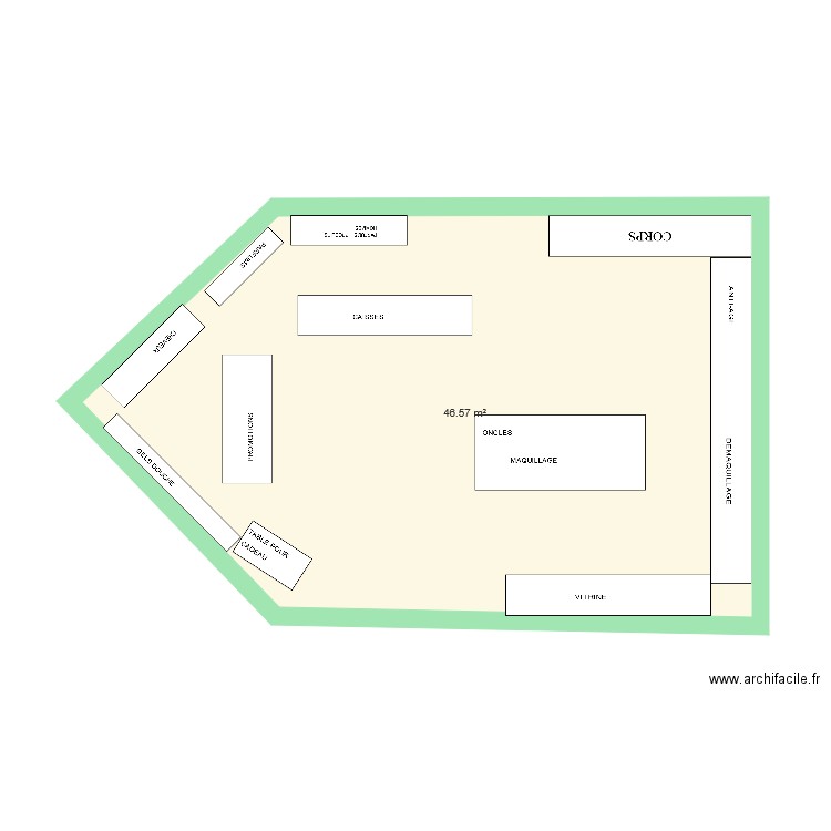 Point de vente yves rocher. Plan de 0 pièce et 0 m2