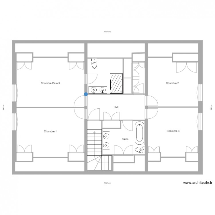 levant etage original. Plan de 0 pièce et 0 m2