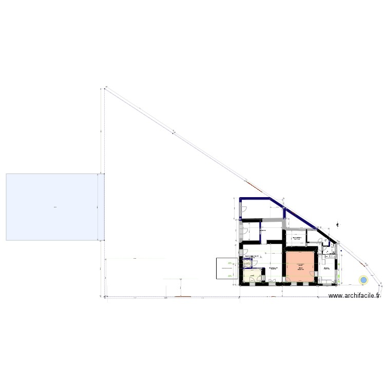 2023 04 Extention . Plan de 3 pièces et 37 m2