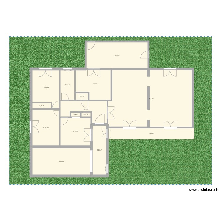 Granges. Plan de 0 pièce et 0 m2