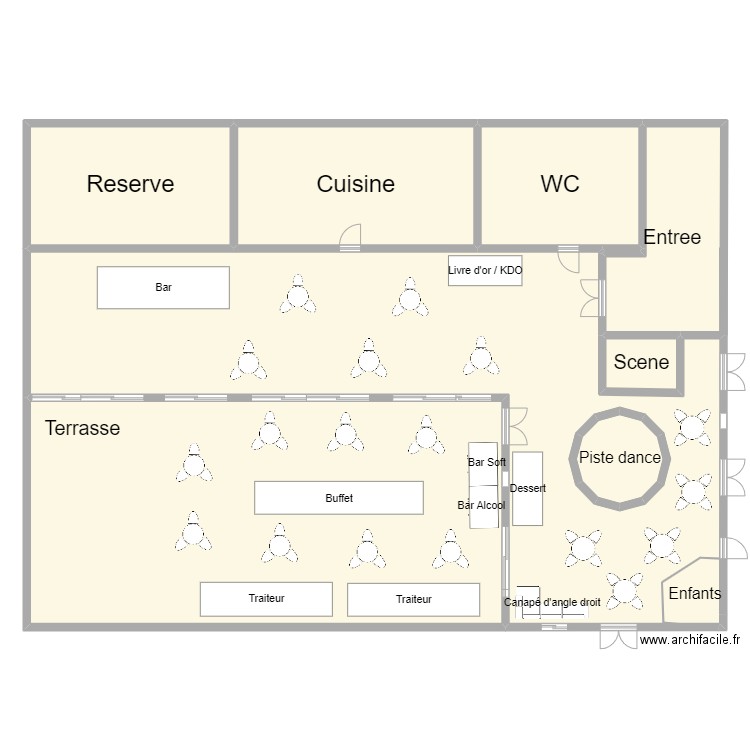 Salle Mariage. Plan de 0 pièce et 0 m2