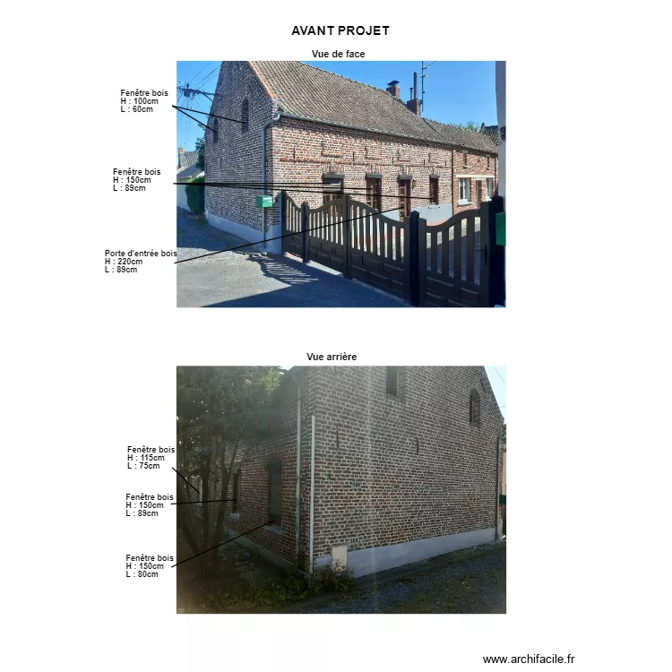 AVANT PROJET. Plan de 