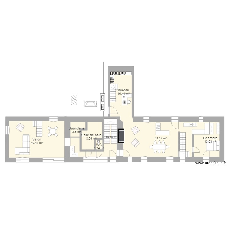 maison. Plan de 0 pièce et 0 m2