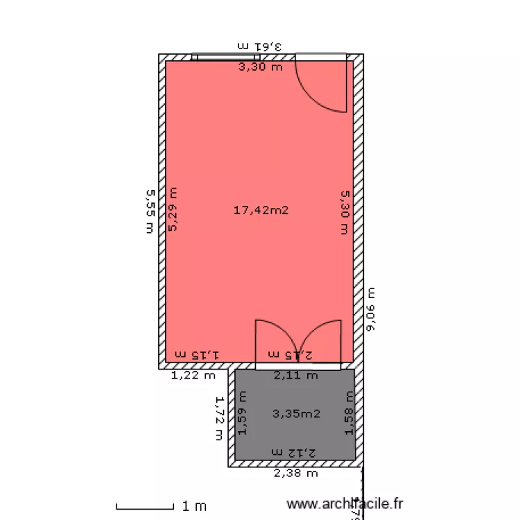Bureau Magasin S/Mezzanine. Plan de 