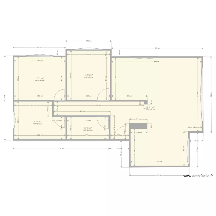 AS 119 DROITE V1. Plan de 