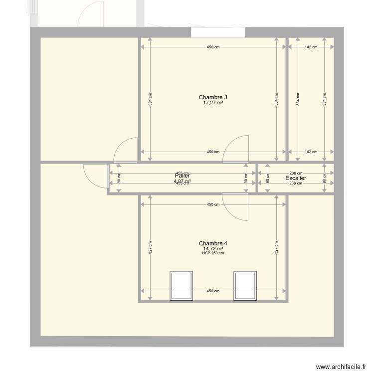 Carlier. Plan de 17 pièces et 172 m2