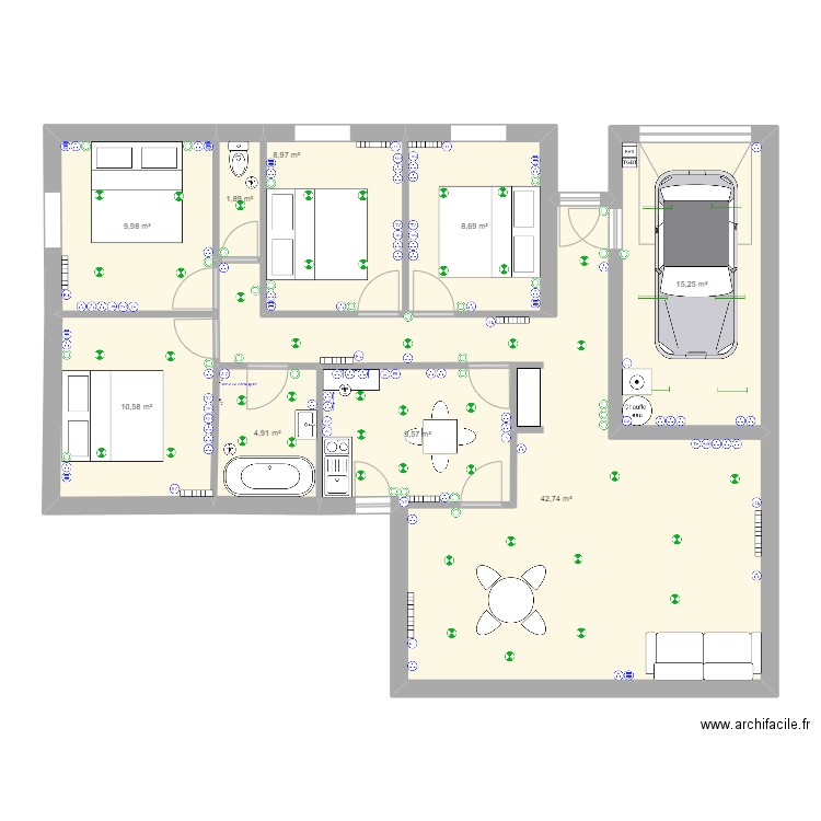 plant b. Plan de 0 pièce et 0 m2