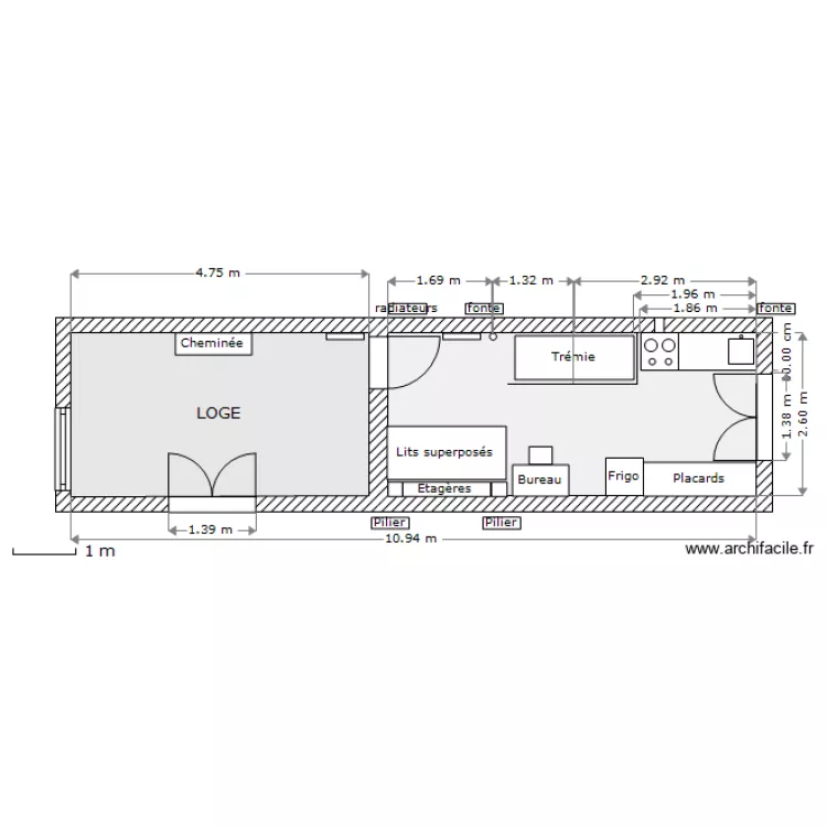 Projet 2 RdC. Plan de 