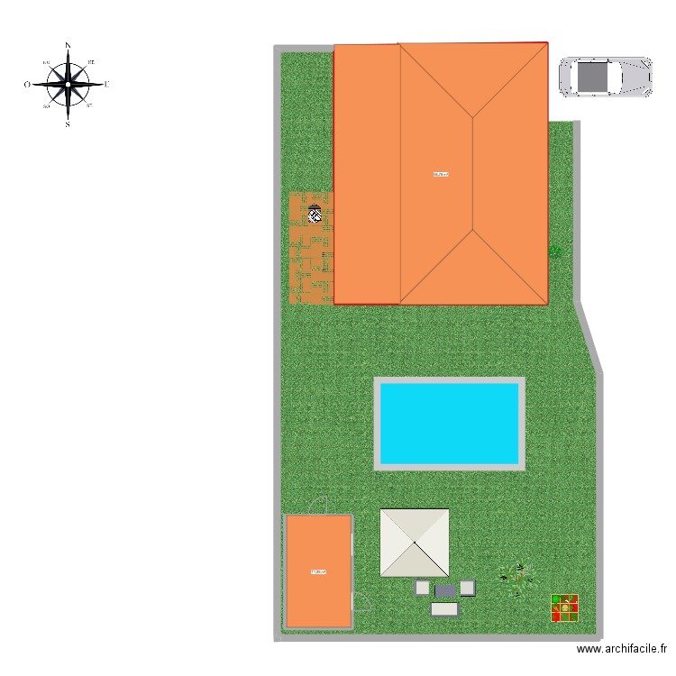 plan DP4/DP5 EXTERRIEUR . Plan de 2 pièces et 107 m2