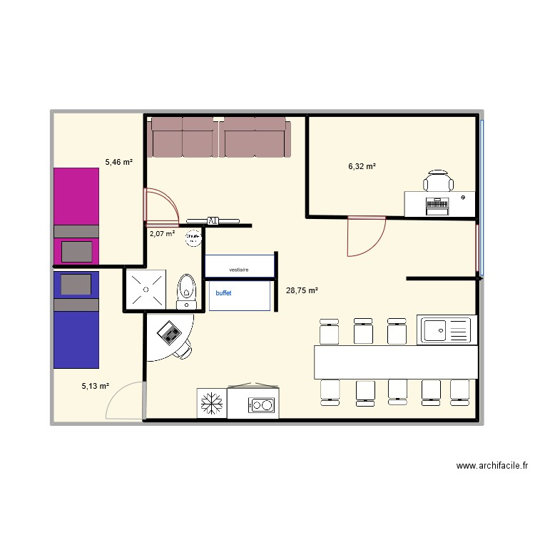 ange. Plan de 0 pièce et 0 m2