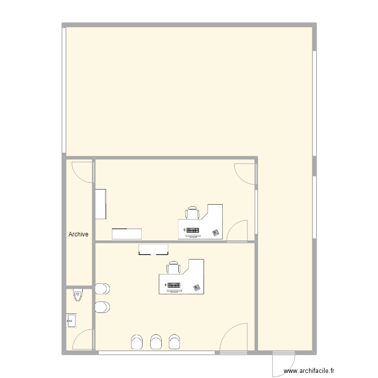 CARROSSERIE PEREZ . Plan de 3 pièces et 125 m2