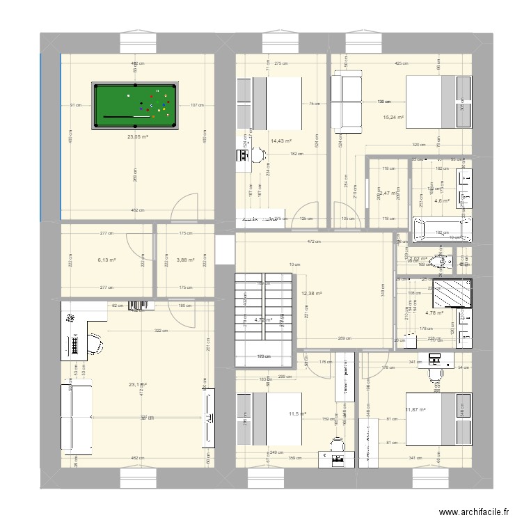 Etage. Plan de 0 pièce et 0 m2