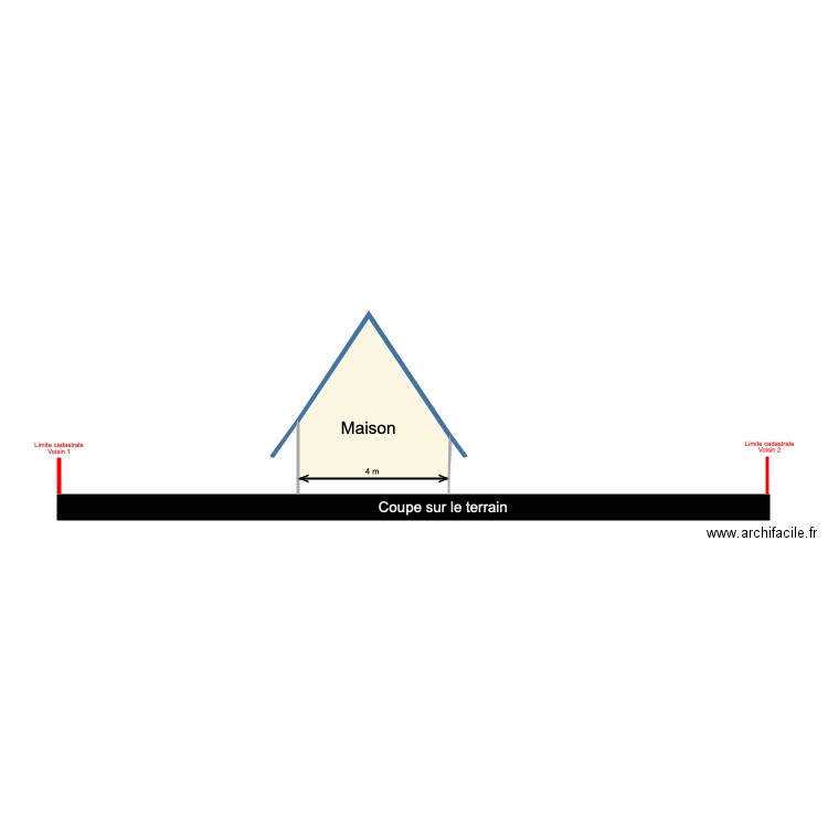 PC 3 . Plan de 1 pièce et 13 m2