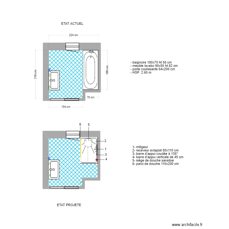 ACCESS GODINES. Plan de 2 pièces et 9 m2