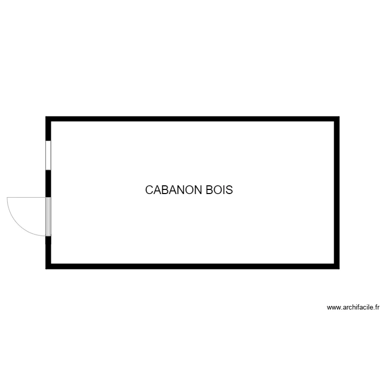VIGNERON CABANON BOIS. Plan de 