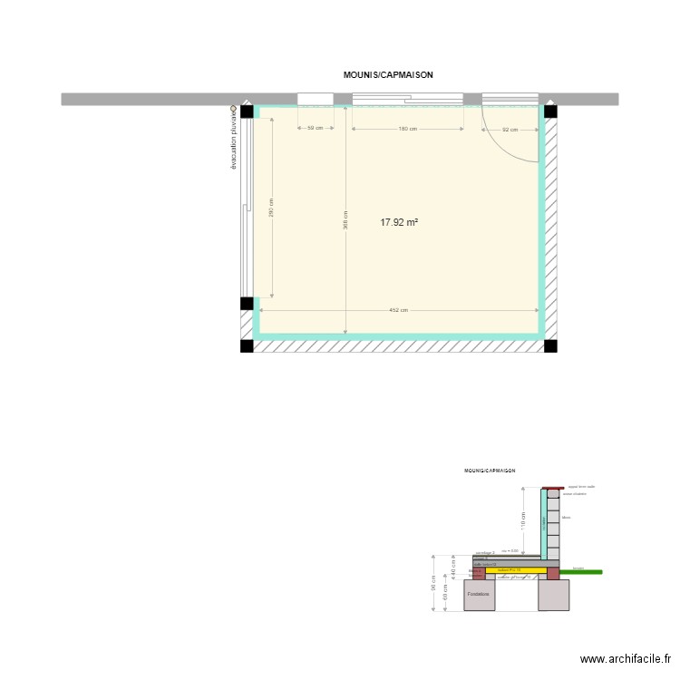 MOUNIS vue en plan FINI. Plan de 0 pièce et 0 m2