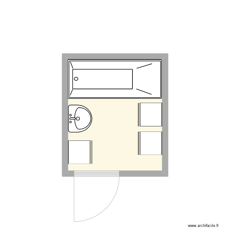 SCHABOWSKI. Plan de 1 pièce et 3 m2