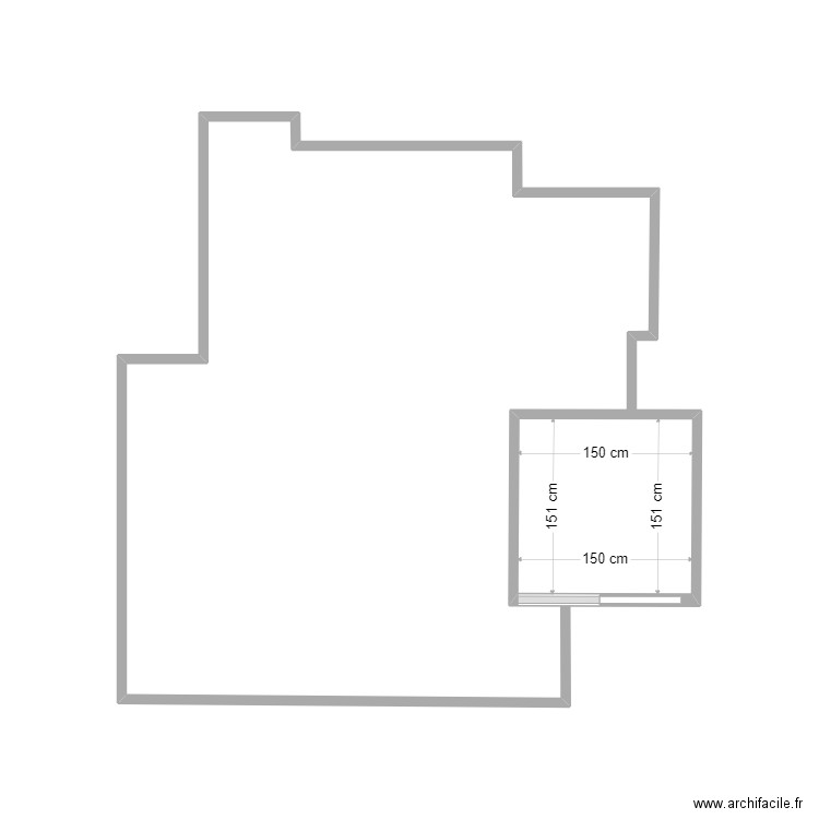 BASTARD PLAN MACONNERIE. Plan de 1 pièce et 2 m2