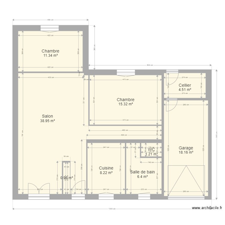 pierrin 1. Plan de 9 pièces et 105 m2