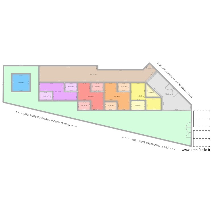 AK99 APPART MV 29032023c. Plan de 16 pièces et 948 m2