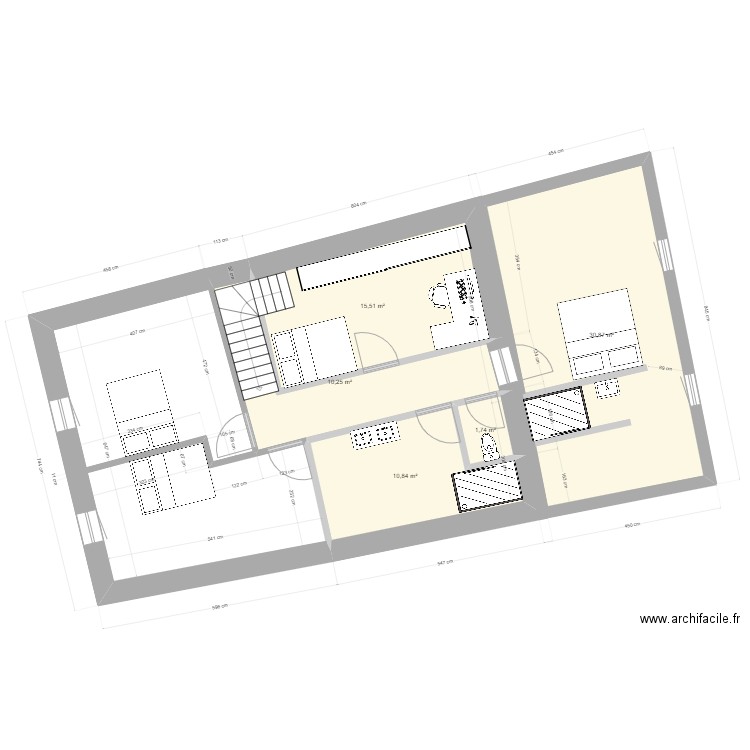 deuxième étage projet. Plan de 0 pièce et 0 m2