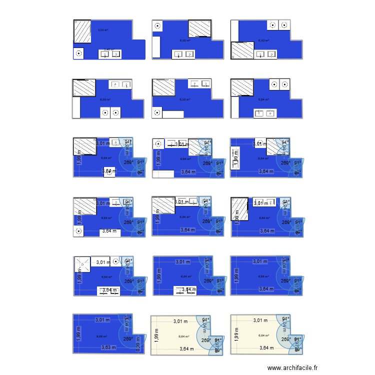 salle de bain papy. Plan de 19 pièces et 119 m2
