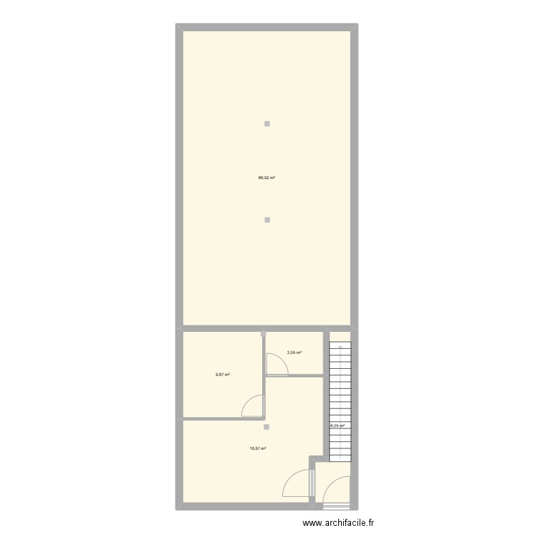 mussidan. Plan de 5 pièces et 107 m2