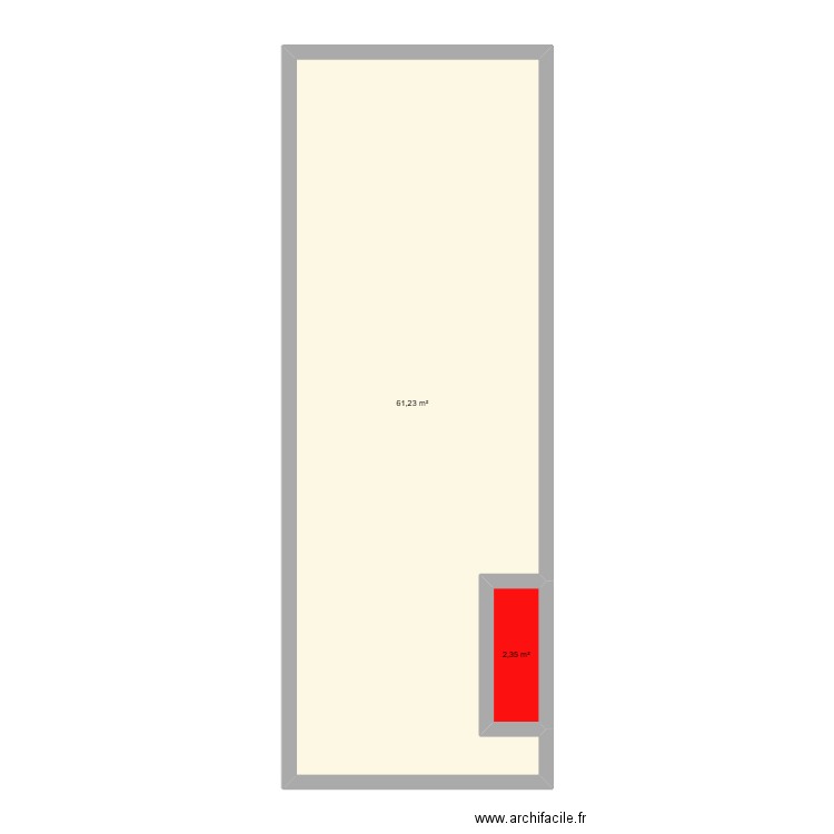 Nardin. Plan de 3 pièces et 128 m2