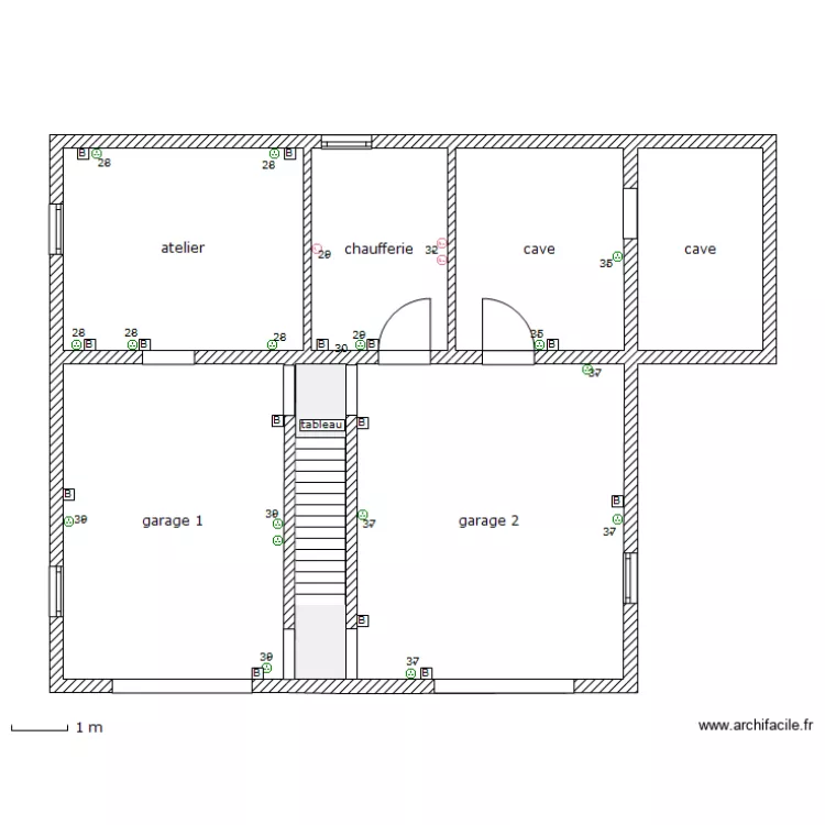 sous sol prise de courant. Plan de sous sol prise de courant. Plan de