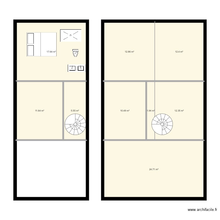 Grange en cours. Plan de 0 pièce et 0 m2