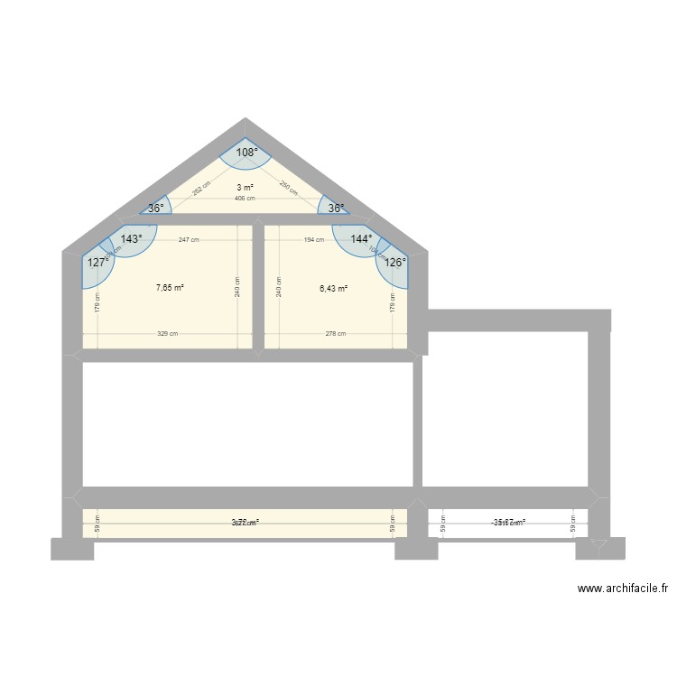 Coupe KD. Plan de 0 pièce et 0 m2