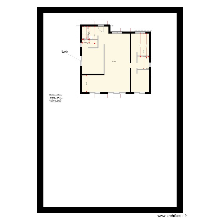 PLAN evac 07. Plan de 1 pièce et 81 m2