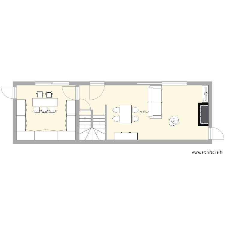 Nouveau Plan Maison. Plan de 2 pièces et 47 m2