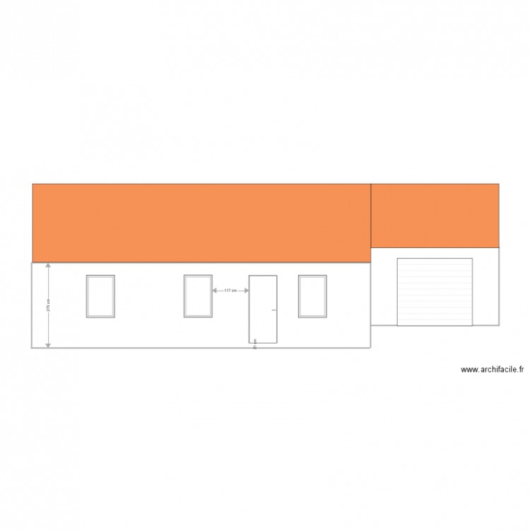 FACADE OUEST. Plan de 0 pièce et 0 m2