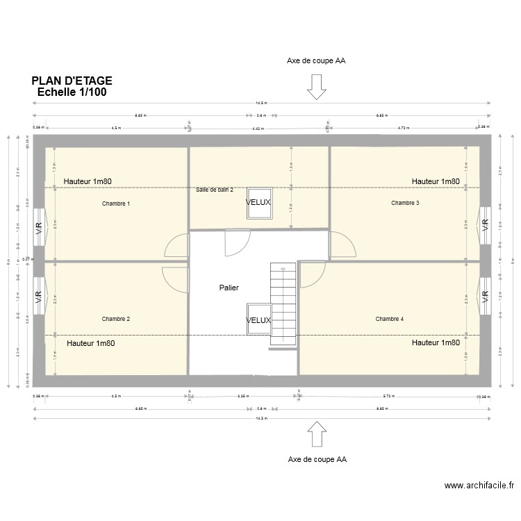 permis étage. Plan de 0 pièce et 0 m2