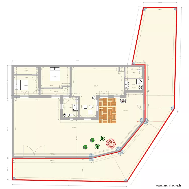 Extension SGDD  2021 URBANISME Plan en d&eacute;calage V5 sans &eacute;tage. Plan de 