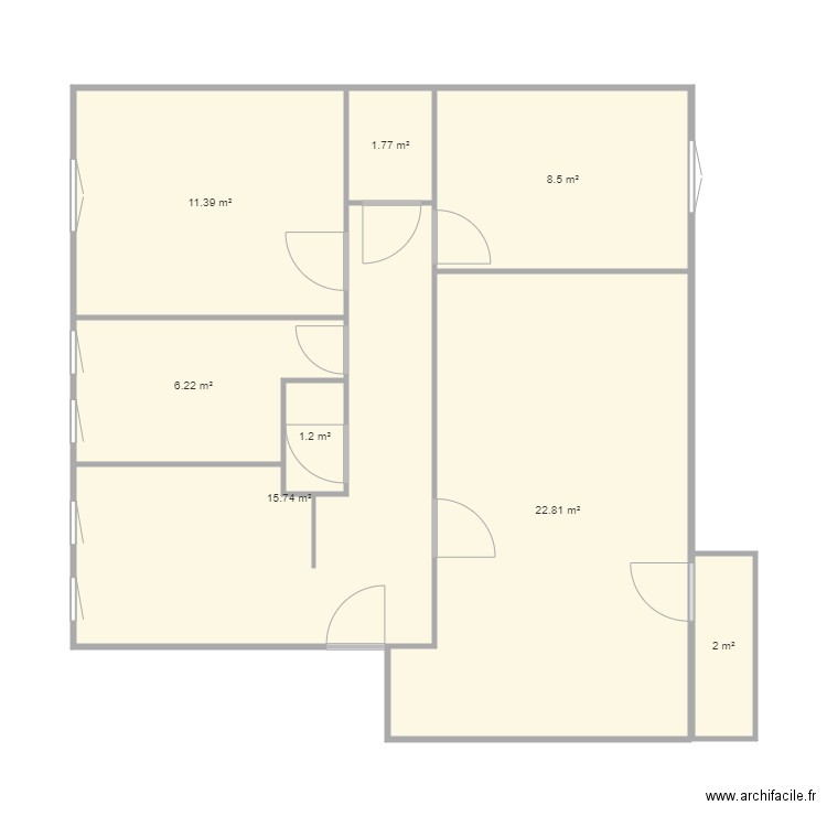 Appt t3 67m2. Plan de 0 pièce et 0 m2