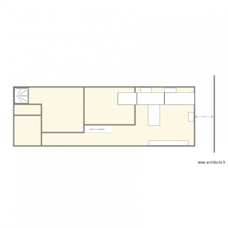 PLAN PROJETE GUINOT Rampe encastrée. Plan de 0 pièce et 0 m2