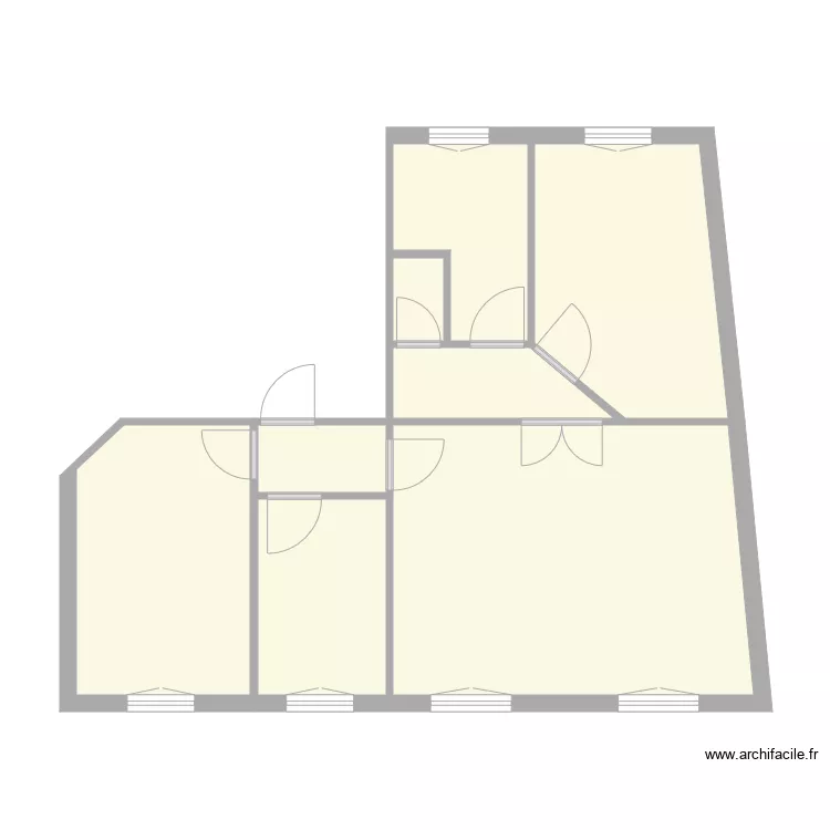 Appt Colombes sans cotes. Plan de 